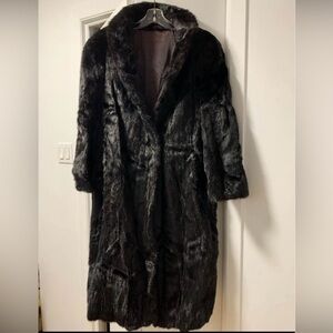 Black Diamond Mink Coat (Real) Size 14-18
